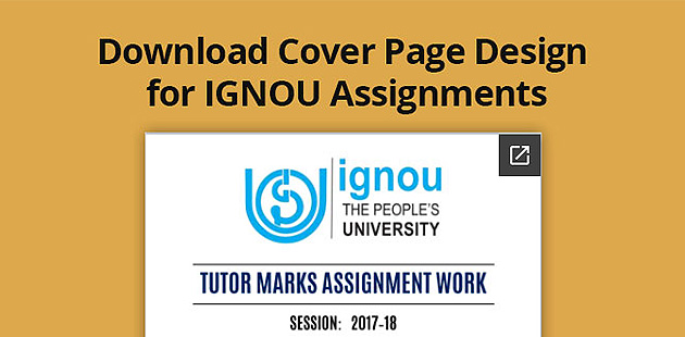 Ignou mba assignment cover page