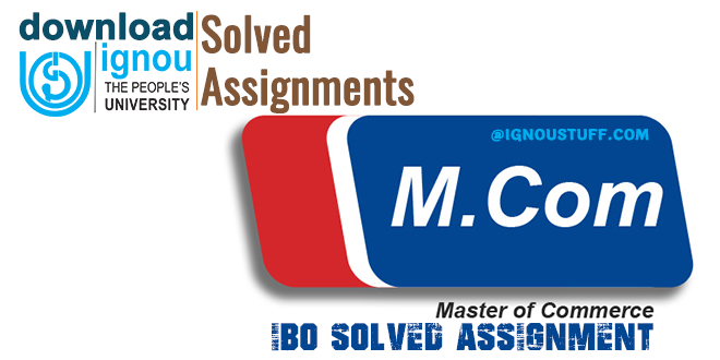 ignou ibo solved assignments